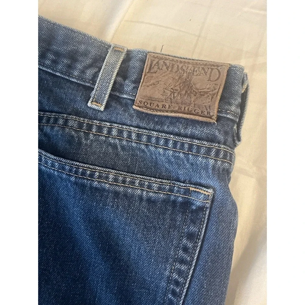 Lands End Men's Dark Denim Jeans Size‎ 35x 33